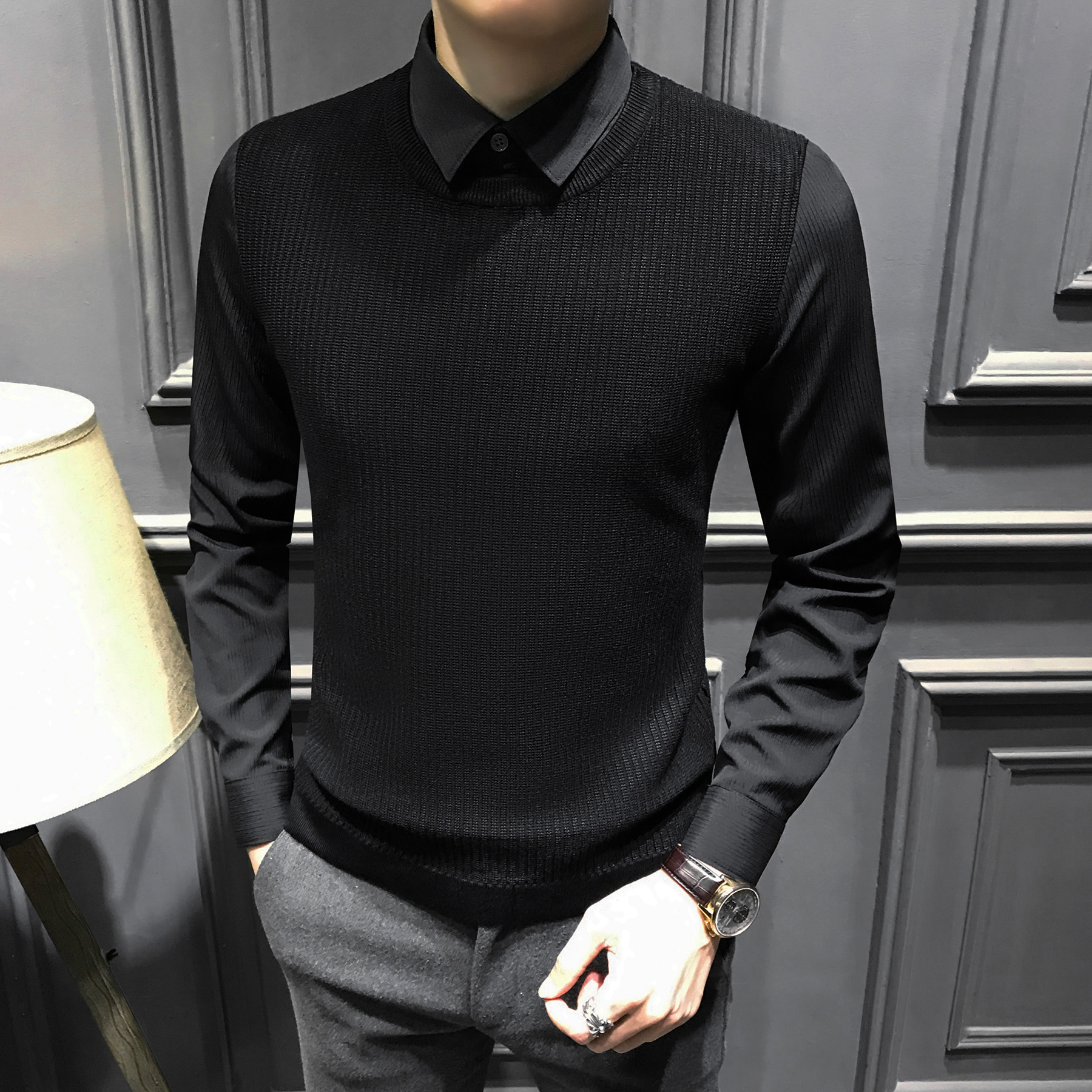 tnnc男士高级帅气毛衣