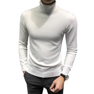 冬季新款高领毛衣男士高级韩版秋冬修身内搭针织紧身打底休闲毛衫