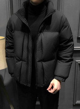 冬季90鸭绒加厚男士羽绒服秋冬2025新款立领爆款外套高端商务男装