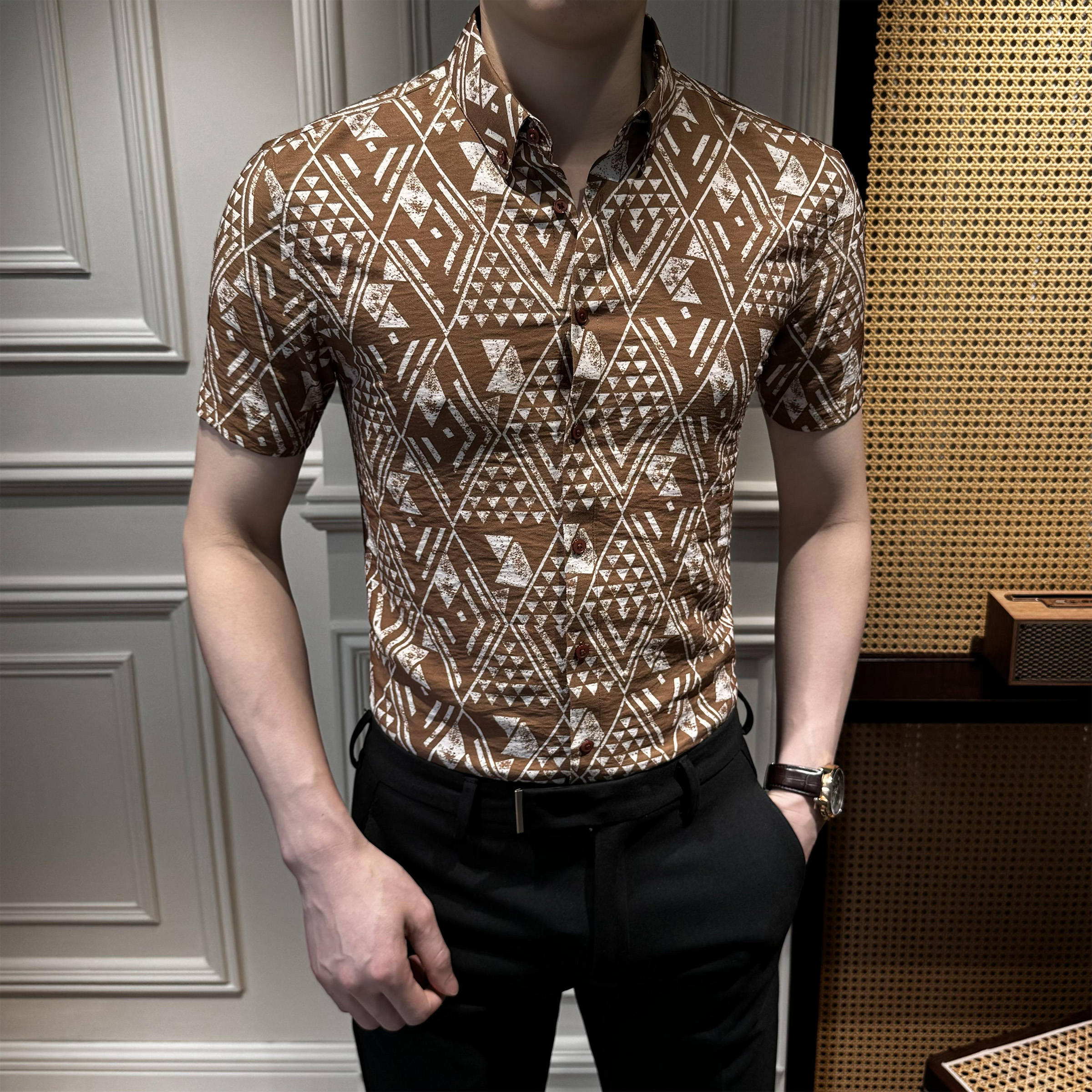 tnnc男士高级短袖衬衫