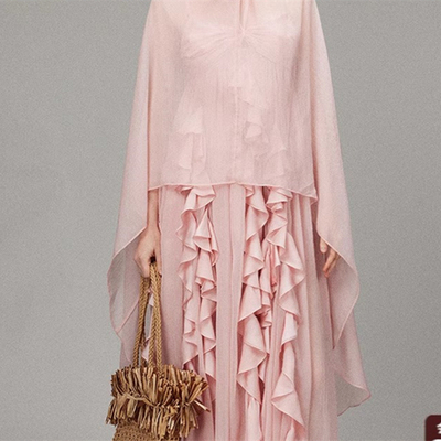 【LACERTA/莱瑟塔 设计师品牌】25夏季宽松雪纺皱防晒斗篷上衣