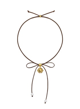 MARSEVEN 闪光派对系列系带铃铛项链圣诞礼物小众高级感毛衣链