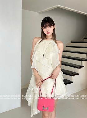 正品越南MUSTHAVE新24FW多层网纱蕾丝奶油迷你连衣裙