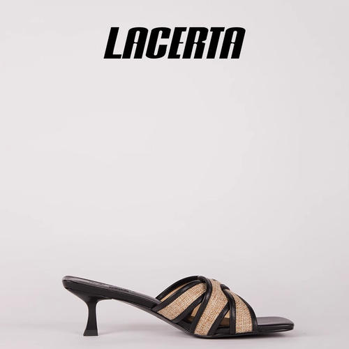 【LACERTA/莱瑟塔 设计师品牌】25春夏新品凉鞋牛皮小猫跟凉拖