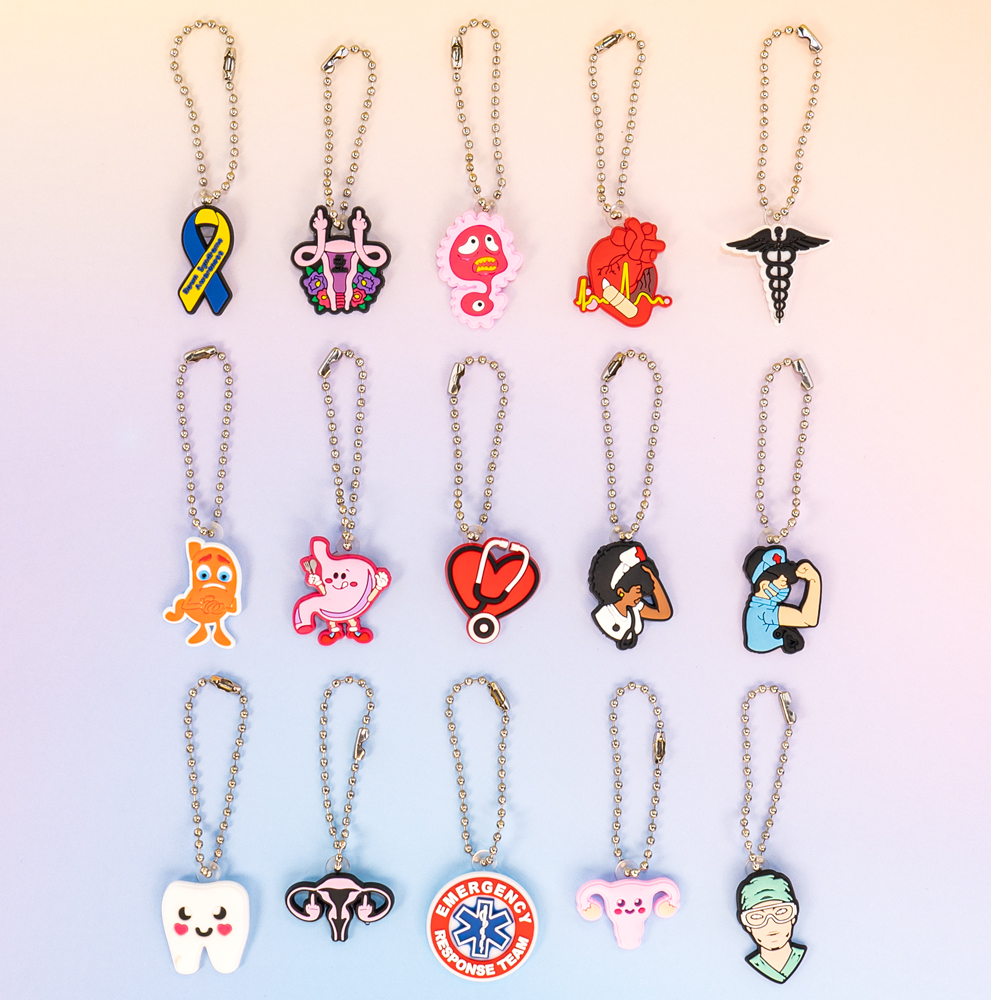 卡通医疗护士珠链挂件饰品书包配件托特包挂件钥匙扣小礼品可定制