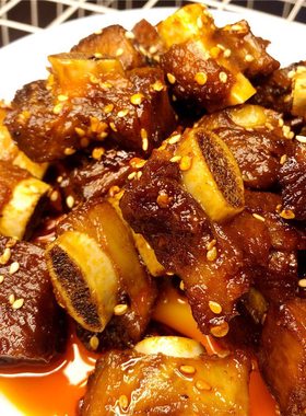 甜辣味不喜勿拍香辣蒜香排骨猪肋排瘦肉纯手工制作卤味小吃休闲