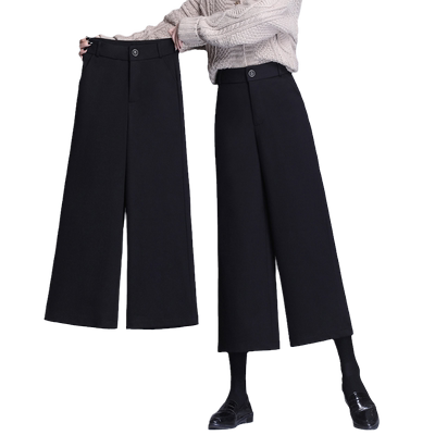 西装阔腿裤七分九分小个子