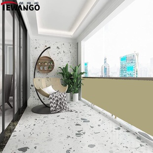 Tewango 100%涤纶卡其色阳台防水安全隐私围栏网庭院露台装饰围栏