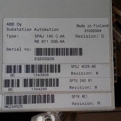 ABB综合保护安全继电器 SPAJ 140C-AA  九成以上新询价