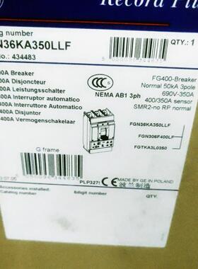 GE通用断路器 FG400 FGN36KA350LLF FGN306F400LF FGTKA3L035询价