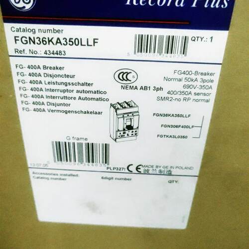 GE通用断路器 FG400 FGN36KA350LLF FGN306F400LF FGTKA3L035询价