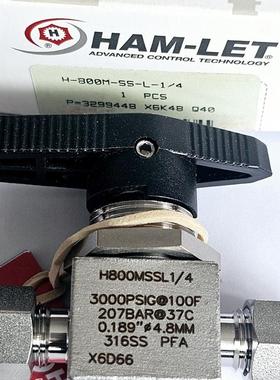 HAM-LET哈姆雷特H800MSSL1/4卡套球阀 尺寸1/4 安装形式直通询价