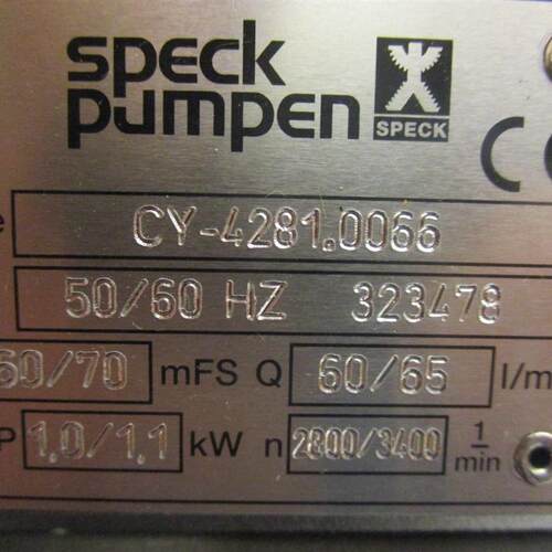 德国SPECK PUMPEN水泵CY-4281.0066 CY-4281.0646 CY-4281.06询价