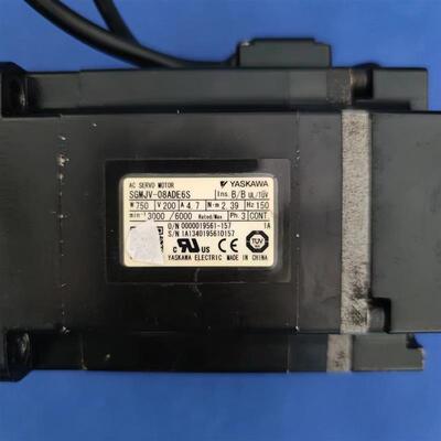 拆机5系安川750瓦伺服电机SGMJV-08ADE6S 08AAA61 08A3E6S08A询价