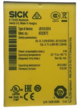 西克SICK安全继电器UE4108DI3 8DI4 6032675全新原装正品现货询价