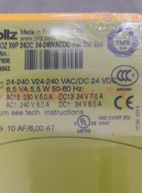 777609皮尔兹pilz安全断电器 PNOZ X9P 订货号777606询价