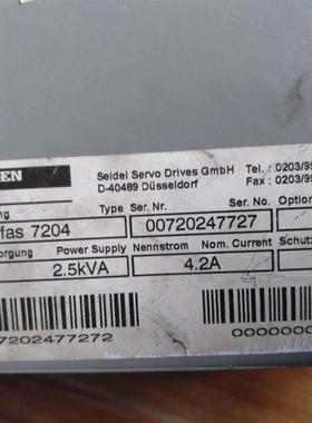 拆机科尔摩根伺服驱动器 digifas 7204   00720247727询价