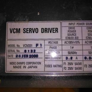 9成新 Shimpo 议价询价 Nidec 伺服驱动器VCM201F1