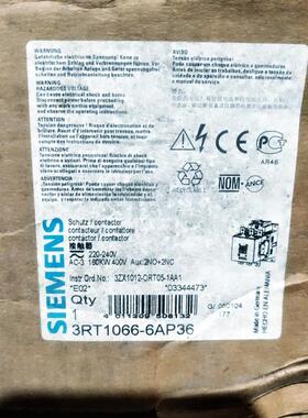 西门子 3RT1066-6AP36 22-240VAC/DC询价