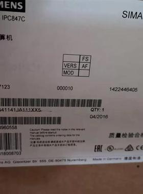 全新原装西门子工控机 SIMATIC IPC847C 1P6AG41141JA111XX5询价