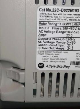 AB变频器22C-D022N103 11KW 380V 看描述议价询价