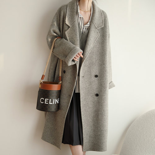 嘉茱莉双面呢大衣韩版中长款