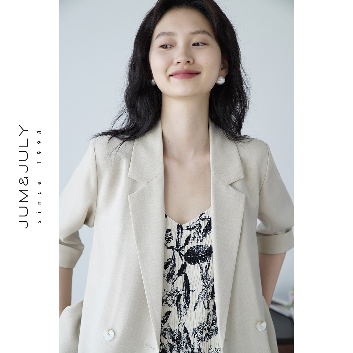 嘉茱莉夏季新款短袖西装外套女薄款小西装小个子通勤上衣休闲西服,女装/女士精品,西装,淘宝优惠券,粉丝福利购,淘宝优惠卷