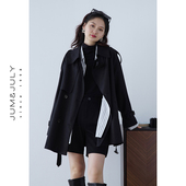 风衣外套女英伦风休闲上衣外套中长款 嘉茱莉春秋新款 小个子短款