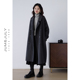 嘉茱莉秋冬新款 深灰色羊毛双面毛呢大衣女毛呢大衣赫本风冬天外套