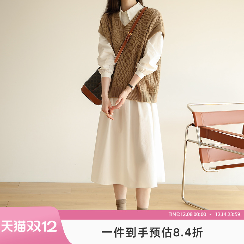 网红羊毛毛背心外穿时尚针织马甲