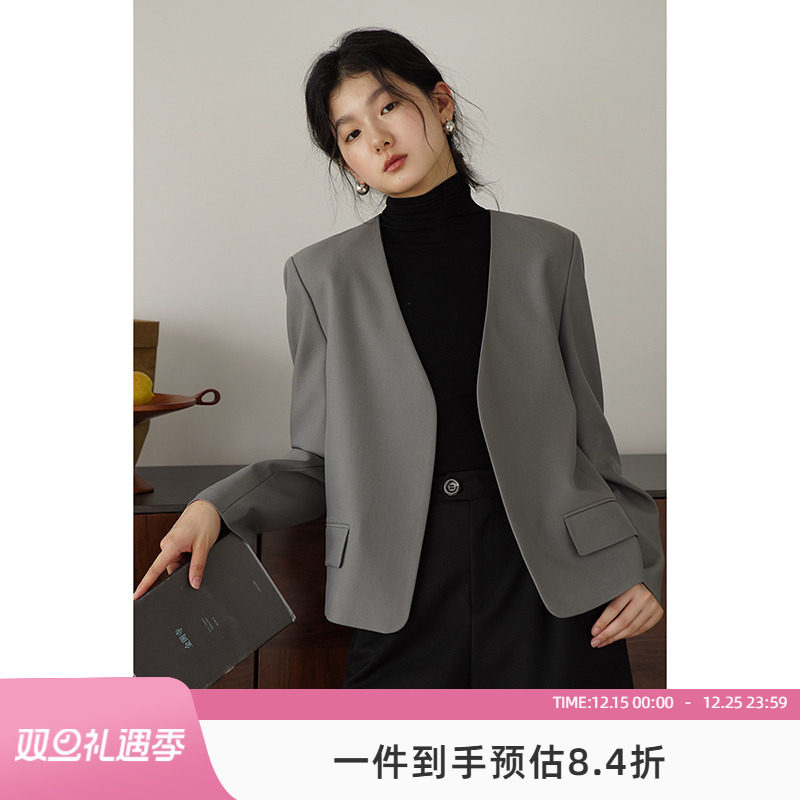 高级西装外套嘉茱莉英伦风