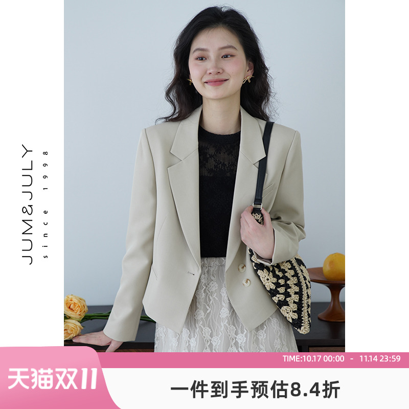 单排扣西服上衣女长袖通勤气质