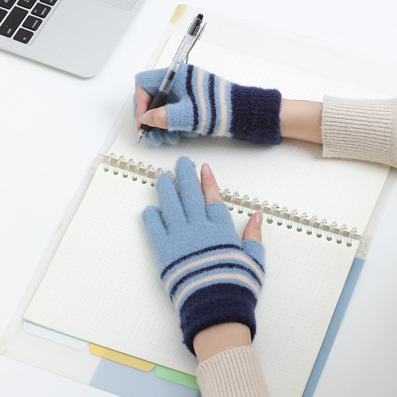 秋冬季男女儿童写字手套防寒保暖