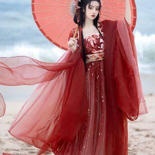 出租汉服女成人【九尾】 神话系列唐朝重工刺绣春秋冬长款古装