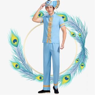 新款傣族服装男款傣族舞蹈演出服傣族服装傣族舞蹈演出服
