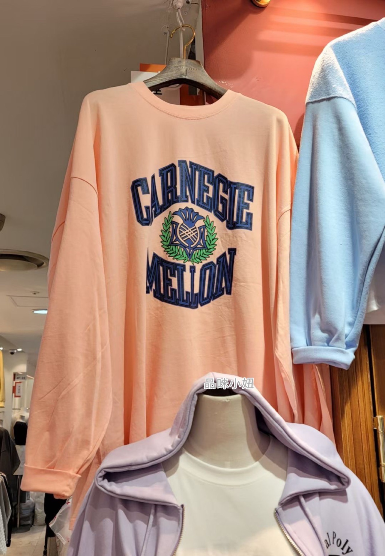 韩国直邮包邮2022年春夏女装东大门 fortune徽章印花宽松t恤