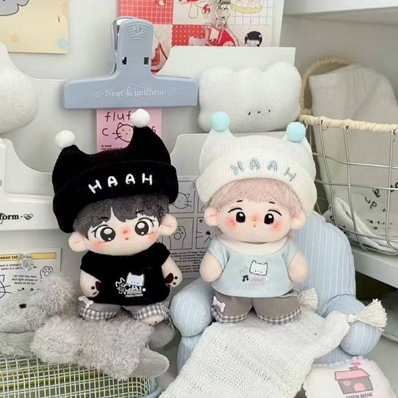20cm棉花娃娃10cm娃衣春游可爱毛绒套装公仔换装属性玩偶替换朋友