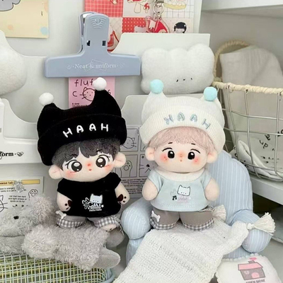20cm棉花娃娃10cm娃衣春游可爱毛绒套装公仔换装属性玩偶替换朋友