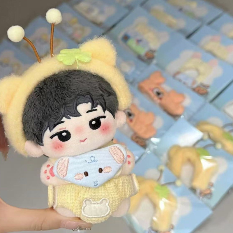 5cm10cm棉花娃娃“蜜蜂熊”娃衣可爱卡通毛绒玩偶着替