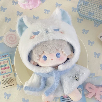 10CM20cm娃衣动物体斗篷海星体头套可爱蛋糕棉花小斗篷娃娃换装