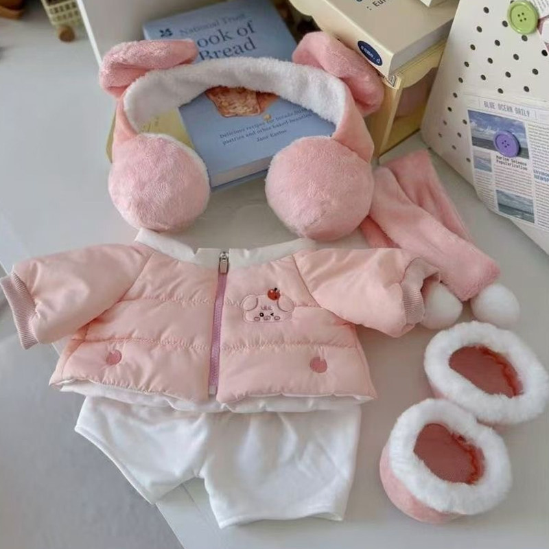 40cm娃衣棉花冬季加厚羽绒棉服厘米娃娃外出套装坐姿换装