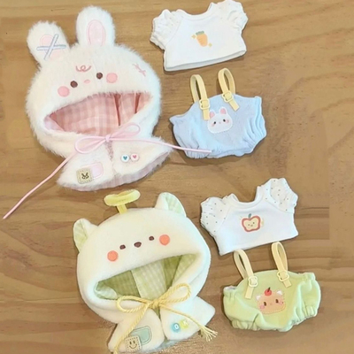 10cm棉花娃娃新品糯叽叽斗篷套装无属性娃衣海星体正常体换装娃衣