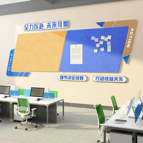 毛毡板公司企业办公室文化墙贴画