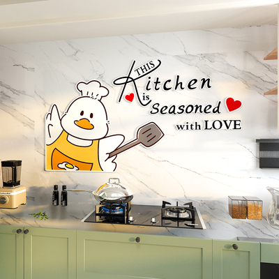 厨房灶台墙面防火放油耐高温贴纸