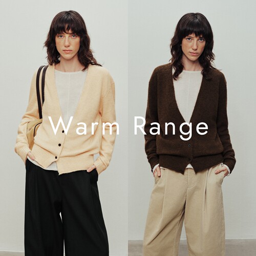 Warm Range 深V羊毛混纺针织开衫毛衣