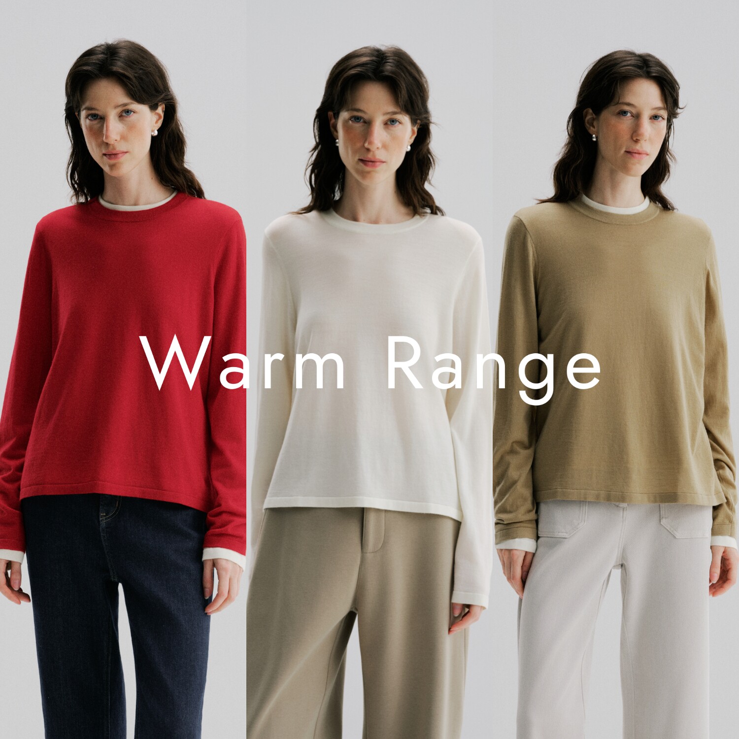 Warm Range 圆领60支绵羊毛可机洗打底衫