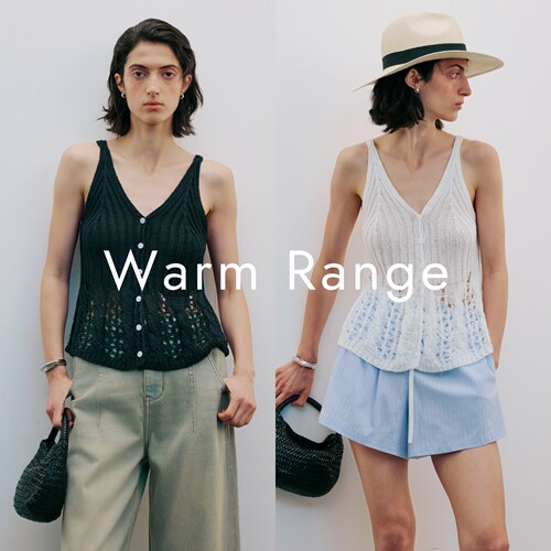 Warm Range 钩织镂空毛针织V领吊带背心