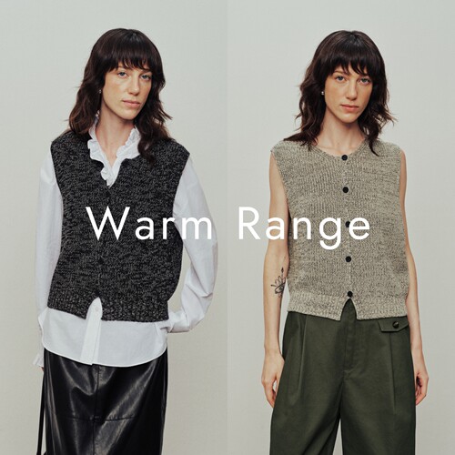 Warm Range 苎麻花纱棉麻针织马甲女