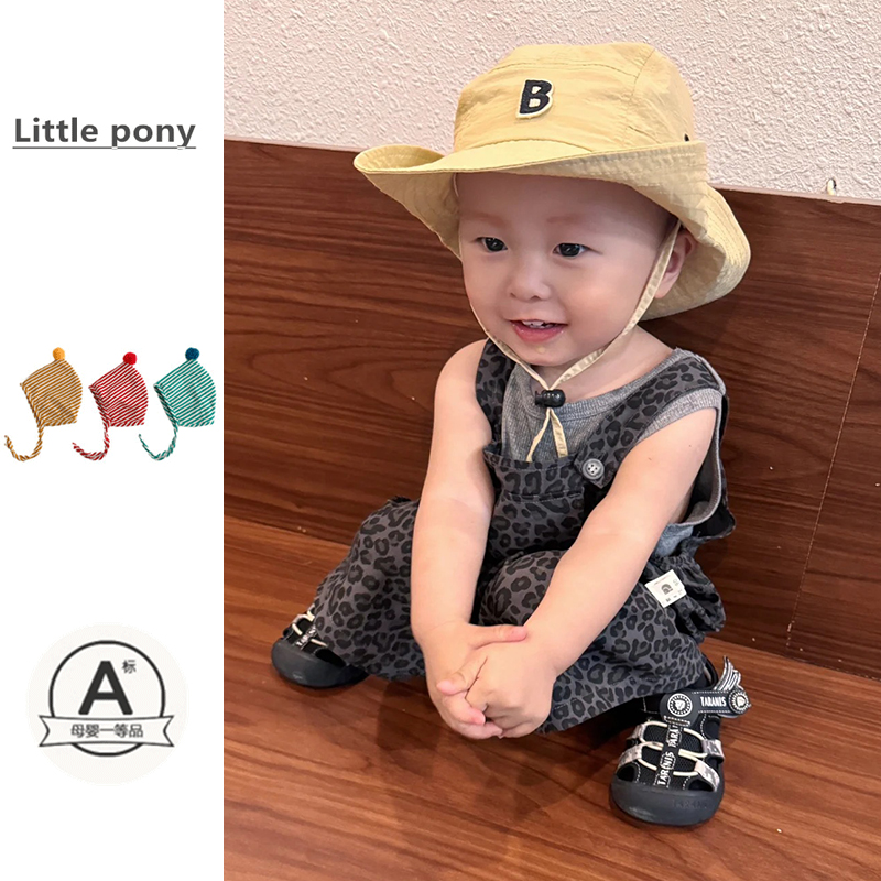 婴儿衣服夏季薄款裤子男宝宝女宝宝韩版背心豹纹背带裤两件套潮流