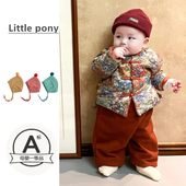 过年服周岁礼服冬季 婴儿抓周夹棉唐装 上衣裤 小宝宝中式 子套装 新年